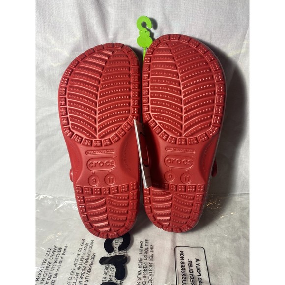 NWT Crocs Classic Clog Slip On Vineyard Vines 2022  Holiday Collab Red m9 w11